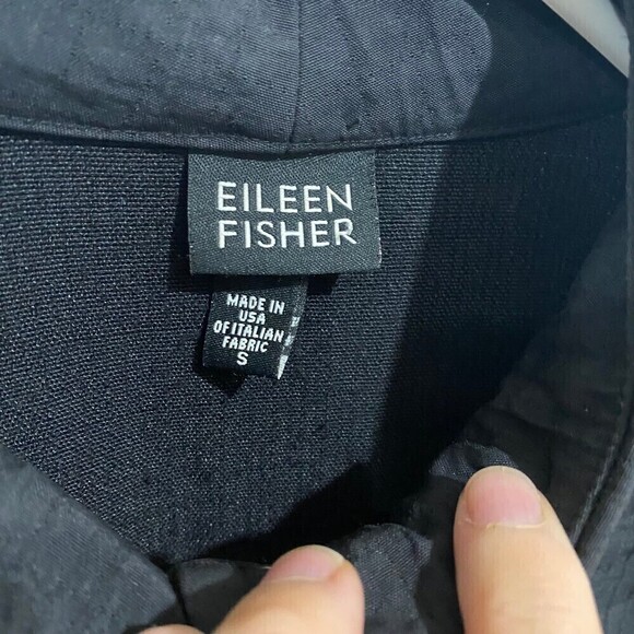 Eileen Fisher Italian Fabric Jacket Black Lined - Picture 4 of 8